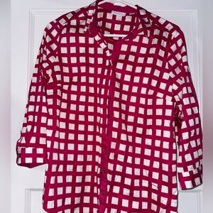 Cute Pink & White Button Down